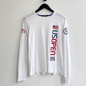 Vintage y2k Polo Ralph Lauren US Open Longsleeve T Shirt Size L Womens